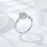 Moissanite 2 Carat 4-Prong Oval Diamond Ring