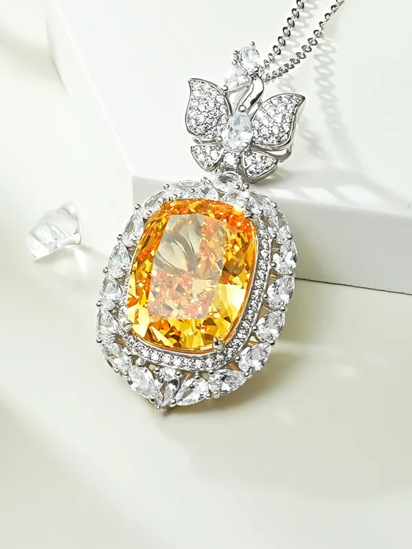 21ct Crushed Ice Citrine Necklace