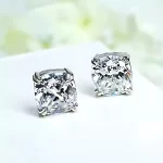 4ct Princess Diamond Earrings