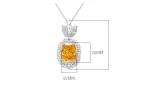 21ct Crushed Ice Citrine Necklace