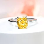 Radiant Cut 2ct Citrine Ring