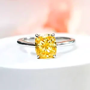Radiant Cut 2ct Citrine Ring Radiant Cut 2ct Citrine Ring