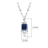 16ct Asscher Cut Sapphire Necklace