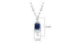 16ct Asscher Cut Sapphire Necklace