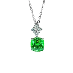 3ct Crushed Ice Emerald Necklace