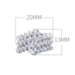 Fashion Four Row Diamond Ring