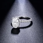 Moissanite Vintage 2.5carat Oval Diamond Ring