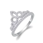 Moissanite Princess Crown Diamond Ring