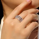 Moissanite Four Leaf Clover Diamond Ring