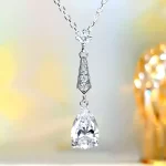 3ct Tear Sapphire Necklace