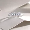 Moissanite Three Stone 0.5carat Diamond Ring Moissanite Three Stone 0.5carat Diamond Ring