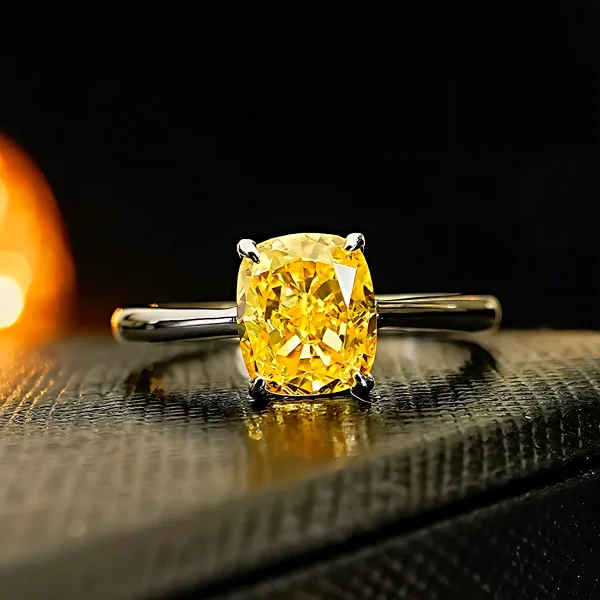 Radiant Cut 2ct Citrine Ring Radiant Cut 2ct Citrine Ring