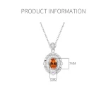 1ct Platinum Orange Citrine Necklace