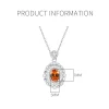 1ct Platinum Orange Citrine Necklace