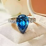 6ct Pear Sapphire Ring