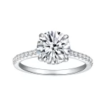 Moissanite Vintage 1.0carat 4-Prong Round Diamond Ring