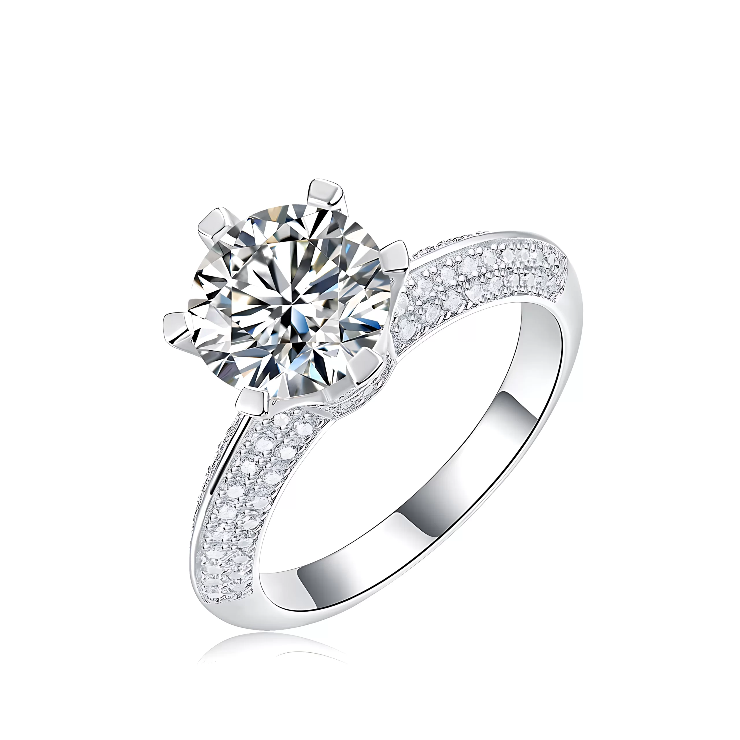 Moissanite 3.0carat 6-Prong Diamond Ring