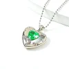 2ct Halo Setting Heart Tourmaline Green Necklace 2ct Halo Setting Heart Tourmaline Green Necklace