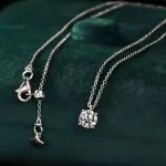 4 Prong Round Diamond Necklace