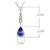 3ct Tear Sapphire Necklace