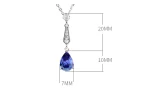 3ct Tear Sapphire Necklace