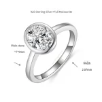 Moissanite Halo 2.0carat Oval Diamond Ring