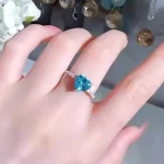 2ct Heart Aquamarine Ring