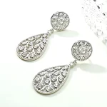 Luxurious Teardrop Diamond Earrings