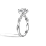 Moissanite 2 Carat Switch Oval Diamond Ring