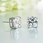 4ct Princess Diamond Earrings