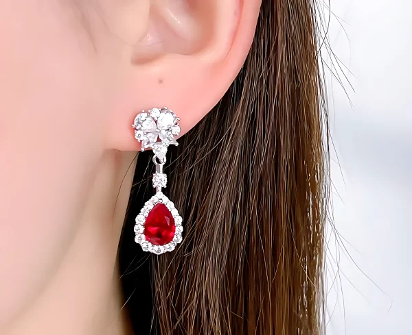 3ct Teardrop Ruby Stud Earrings 3ct Teardrop Ruby Stud Earrings