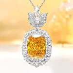 21ct Crushed Ice Citrine Necklace