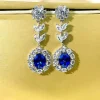 Radiant 2ct Drop Sapphire Earrings Radiant 2ct Drop Sapphire Earrings