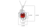 8ct Leaves Ruby Necklace