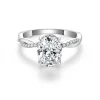 Moissanite 2 Carat Switch Oval Diamond Ring
