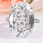 Luxurious 20ct Oval Diamond Ring