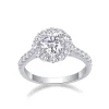 Moissanite Halo 1.0carat Round Diamond Ring Moissanite Halo 1.0carat Round Diamond Ring