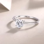 Moissanite 1.0carat Heart Diamond Ring