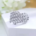 Fashion Four Row Diamond Ring