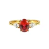 2ct Three Stones Ruby Ring