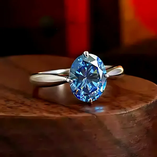 4ct Oval Sapphire Ring