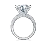 Moissanite 5.0carat 6-Prong Round Diamond Ring