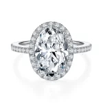 Moissanite Halo 4.5carat Oval Diamond Ring