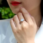 Moissanite 2.0carat Round Diamond Ring