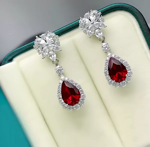 3ct Teardrop Ruby Stud Earrings 3ct Teardrop Ruby Stud Earrings