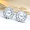 10ct Round Pearl Stud Earrings 10ct Round Pearl Stud Earrings