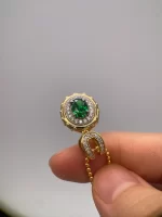 2ct Oval Gold Emerald Necklace