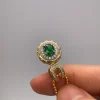 2ct Oval Gold Emerald Necklace