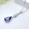 3ct Tear Sapphire Necklace