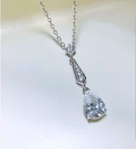 3ct Tear Sapphire Necklace